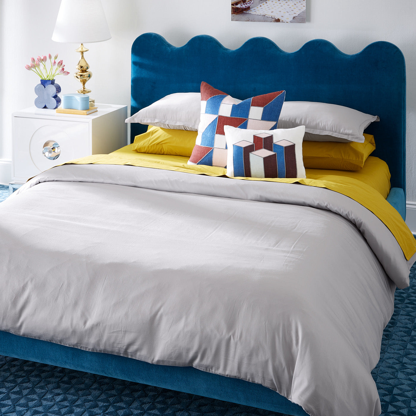 Paradise Percale Sheet Set in Percale | Jonathan Adler, image size:1400x1400