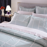 blocks duvet set connery queen bed - styled view 2