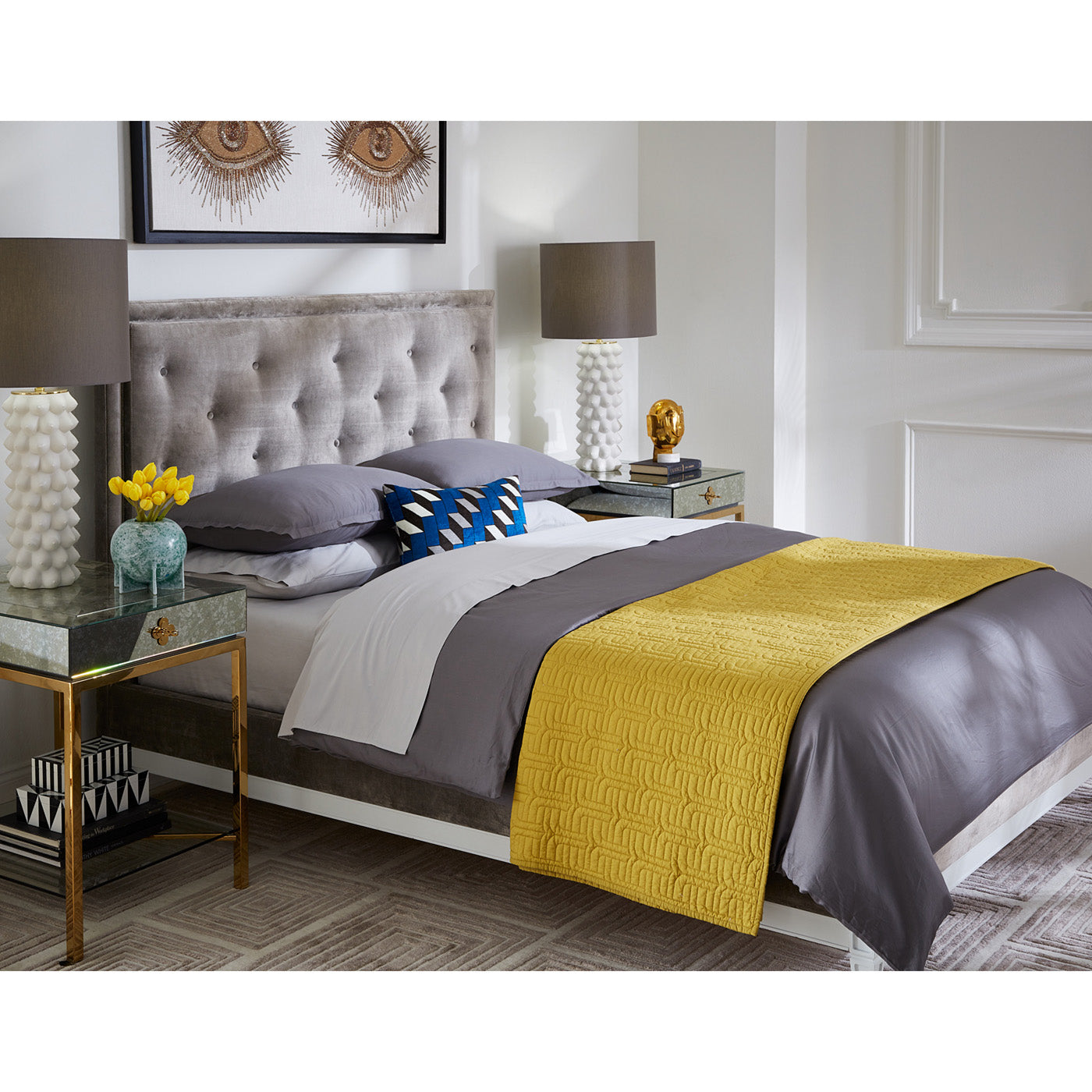 georgia tall table lamps lampert bed sateen grey duvet everywhere cotton quilt ochre - styled view