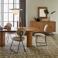 caprice dining chairs bond dining table - styled view