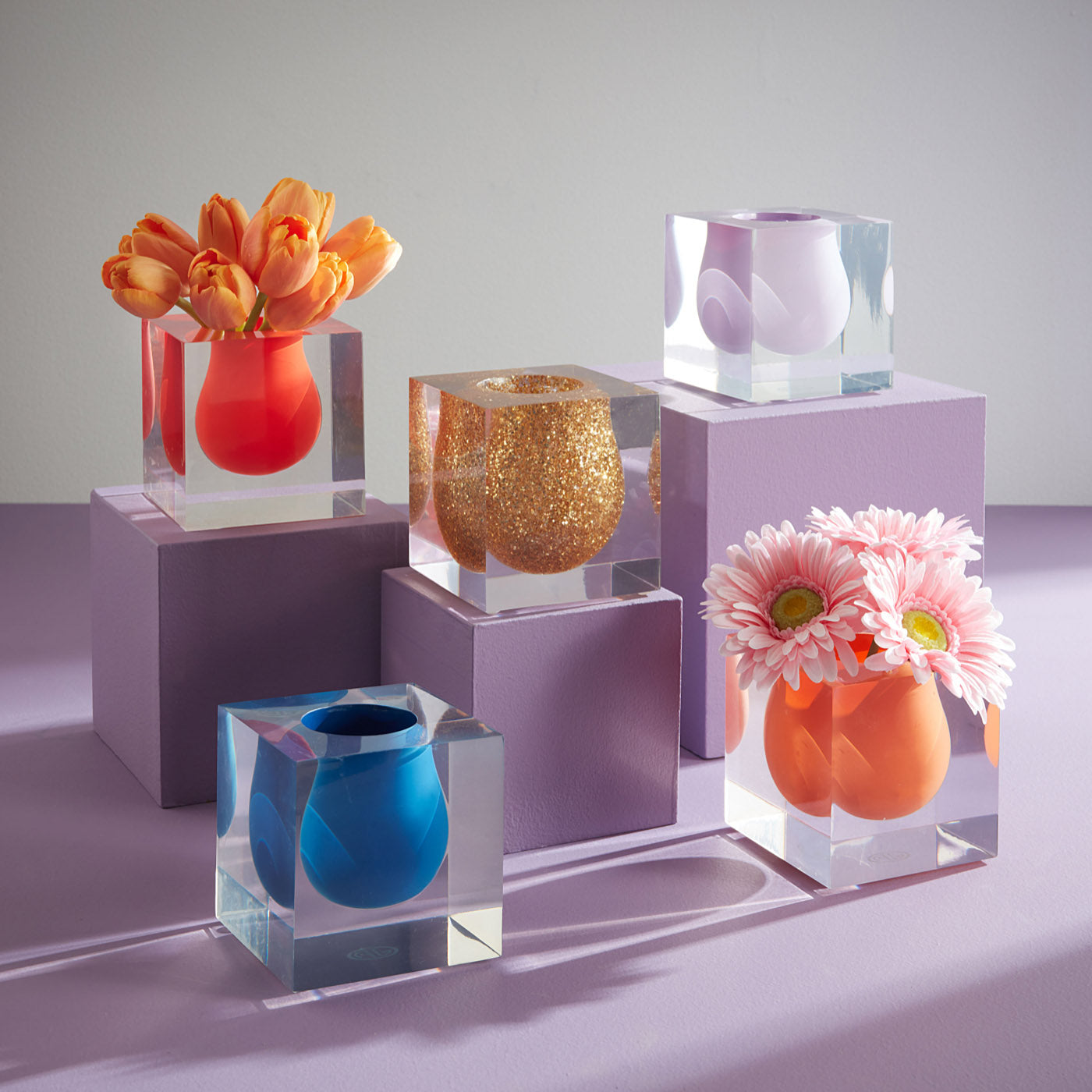 JONATHAN ADLER BEL AIR　透明な花瓶 イエロー JONATHAN ADLER BEL AIR 透明な花瓶 イエロー