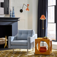 bond cube accent table burl wood mappa wood natural - style view
