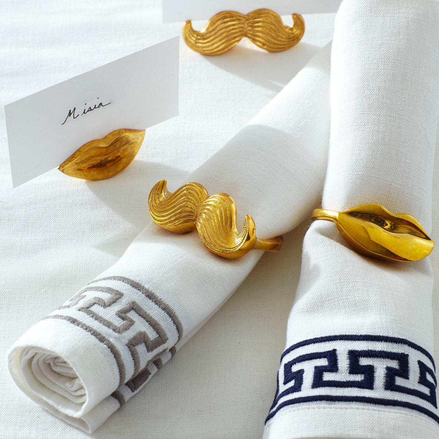Brass Muse Napkin Rings