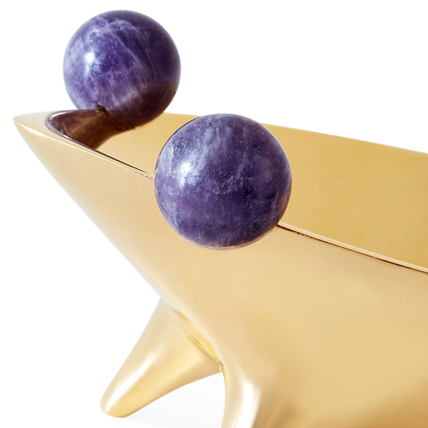 Brass Frog Bowl - details view