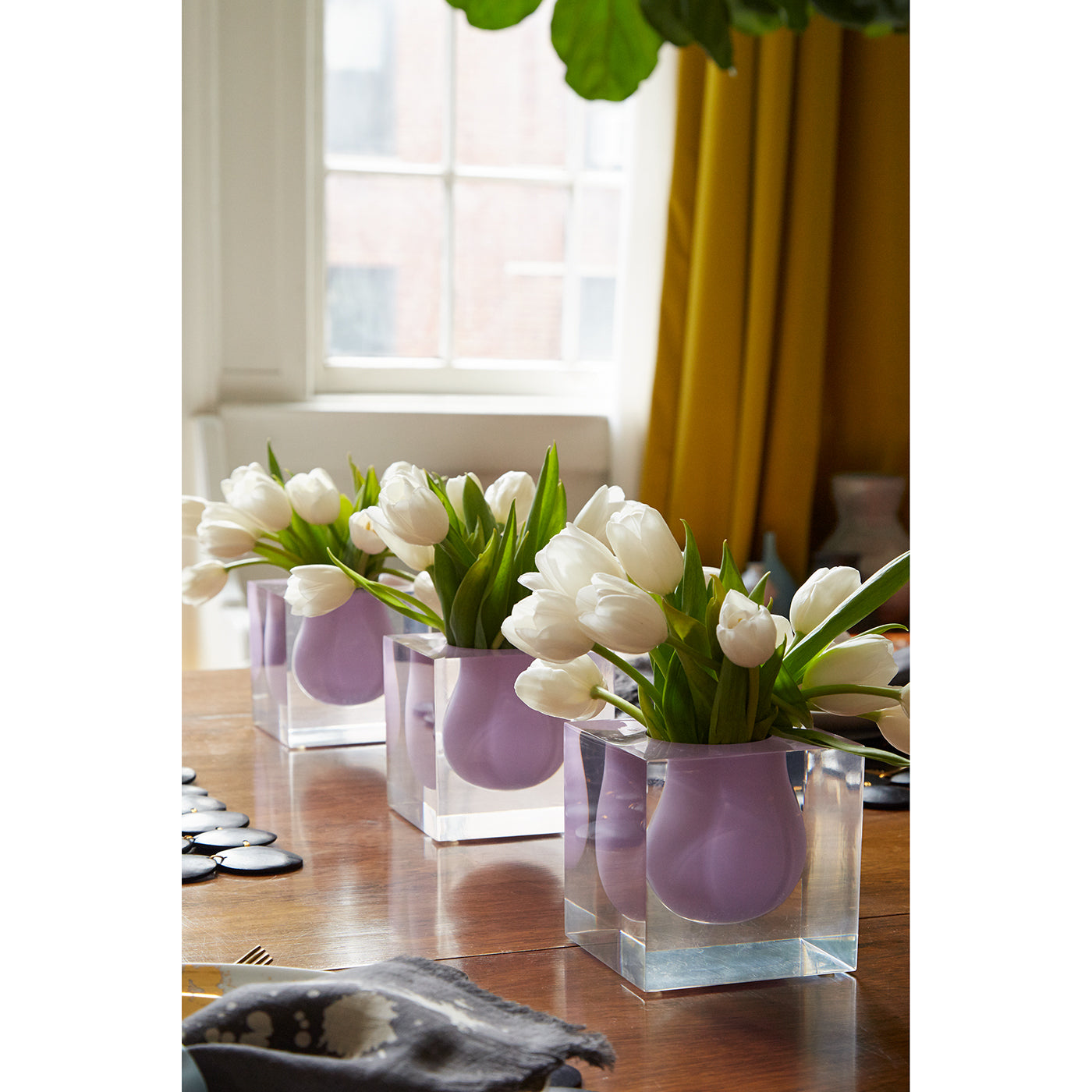 JONATHAN ADLER BEL AIR　透明な花瓶 パープル Bel Air Mini Scoop Vase – Jonathan Adler