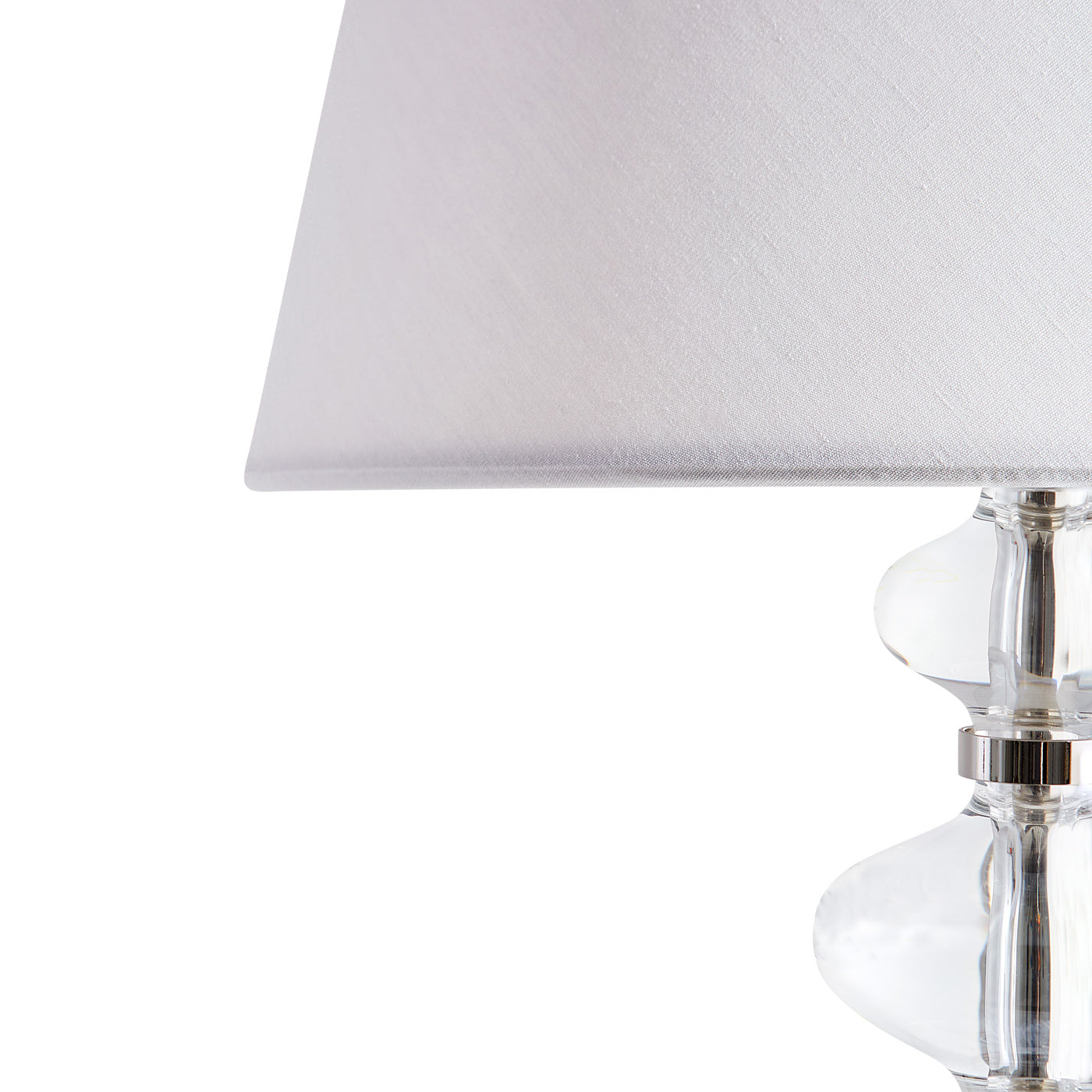 claridge component table lamp lead crystal shade oyster - illustration view