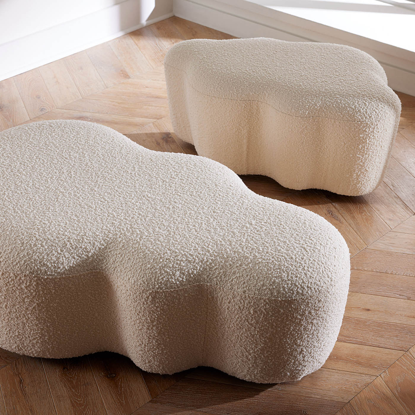 Ether Cloud Ottoman Small - styled view