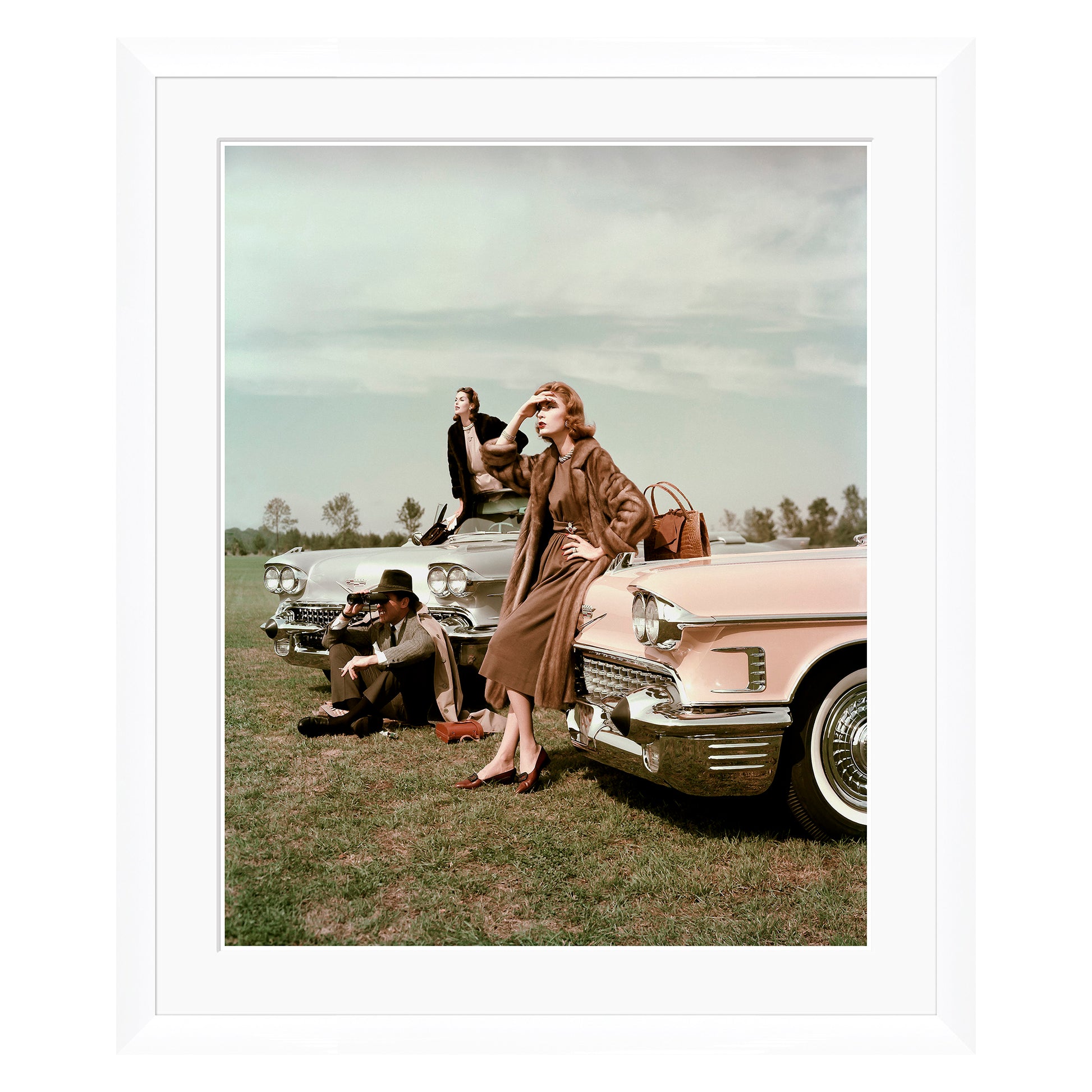 Conde Nast Collection  - Model Leaning on 1958 Cadillac