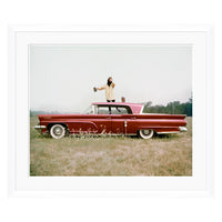 Conde Nast Collection  - Model Standing on 1958 Continental Mark IV