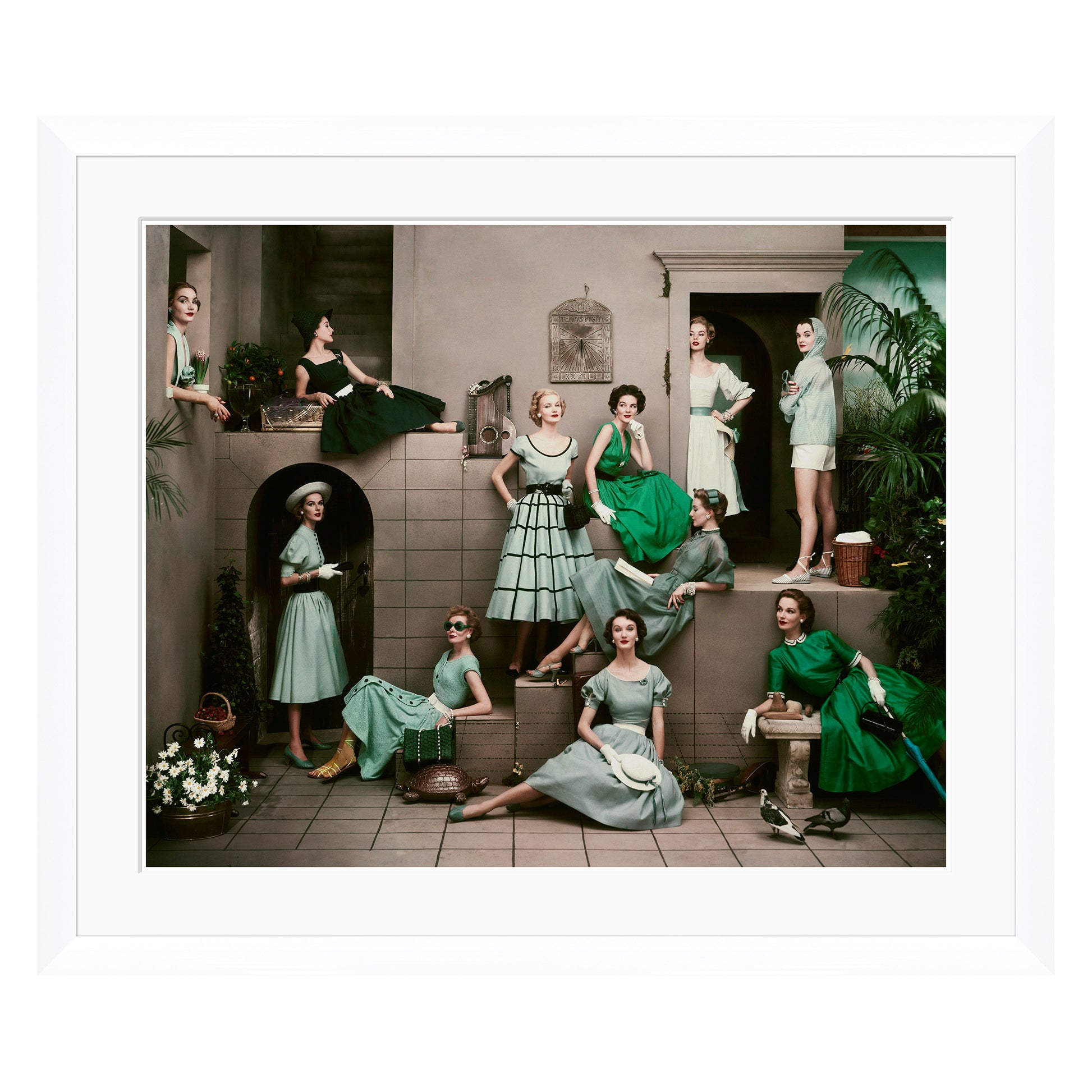Conde Nast Collection  - Models in  Various Green Dresses