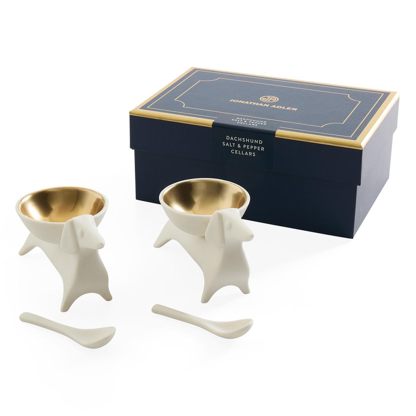 Dachshund Salt & Pepper Cellars with box