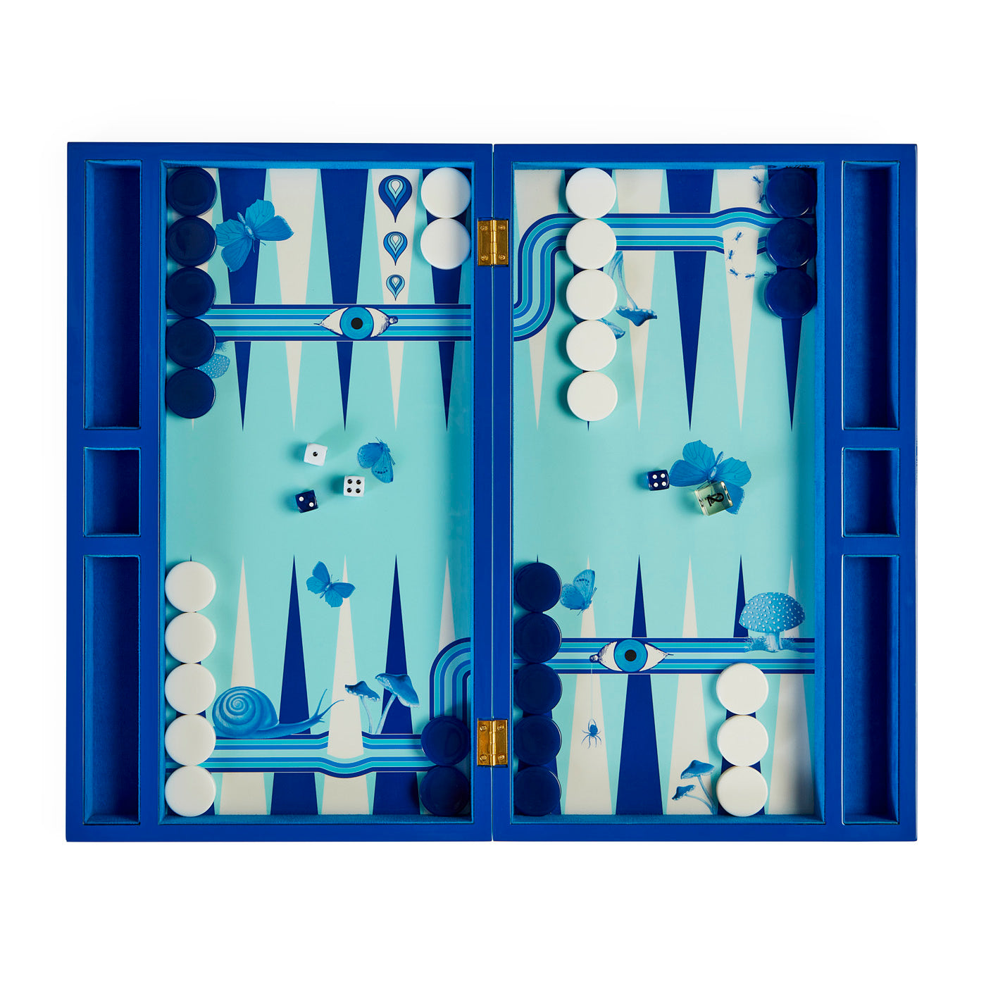 Druggist Backgammon Set in Acrylic and Velvet | Jonathan Adler