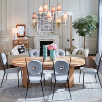 toklas rectangle pillow with Riviera Oval Cocktail Table