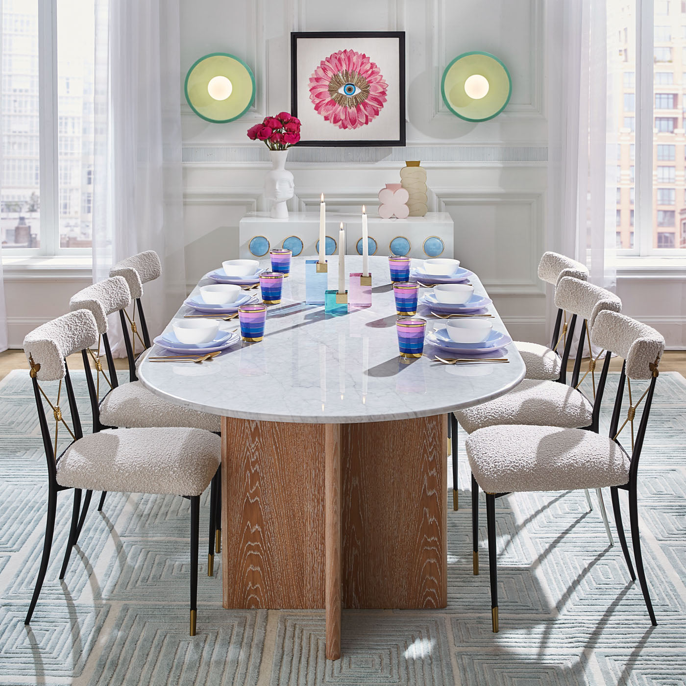 rider dining chairs rialto smoke jacques dining table dining room - styled view