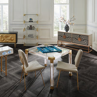 op art credenza black and white - detail view