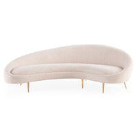Ether Curved Sofa in Cirrus Blush Front View