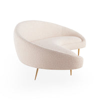 Ether Curved Sofa in Cirrus Blush Side View