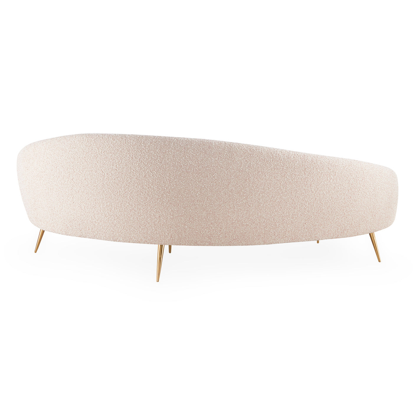 Ether Curved Sofa in Cirrus Blush Back View