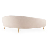 Ether Curved Sofa in Cirrus Blush Back View