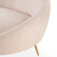 ether curved sofa - side view