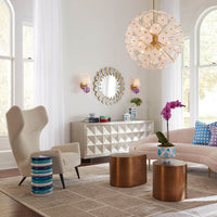 Petals Mirror Grey with Talitha Credenza