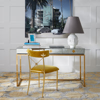 delphine desk rider dining chair dora maar table lamp home office - styled view