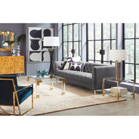 jacques two-tier accent table baxter sofa jacques cocktail table living room - styled view