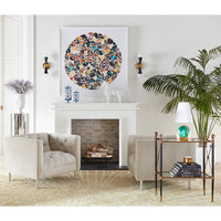 globo vanity lamp rider two-tier side table baxter chairs - styled view