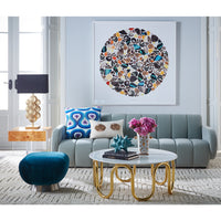scalinatella cocktail table brigitte sofa bacharach tuffet living room - styled view
