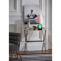globo vanity lamp jacques tray table - styled view