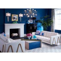 sputnik chandelier maxime sofa torino nesting cocktail table - styled view