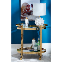 whiskey rocket decanter georgia table lamp torino bar cart - styled view 1