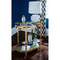 whiskey rocket decanter georgia table lamp torino bar cart - styled view 2