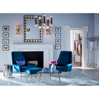 gilded gala round vase ultra lounge chairs living room - styled view