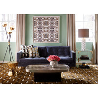 jacques two-tier side table ford sofa talitha starburst cocktail table - styled view