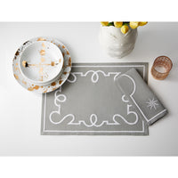 1948 dinnerware set with maxime table linens - styled view
