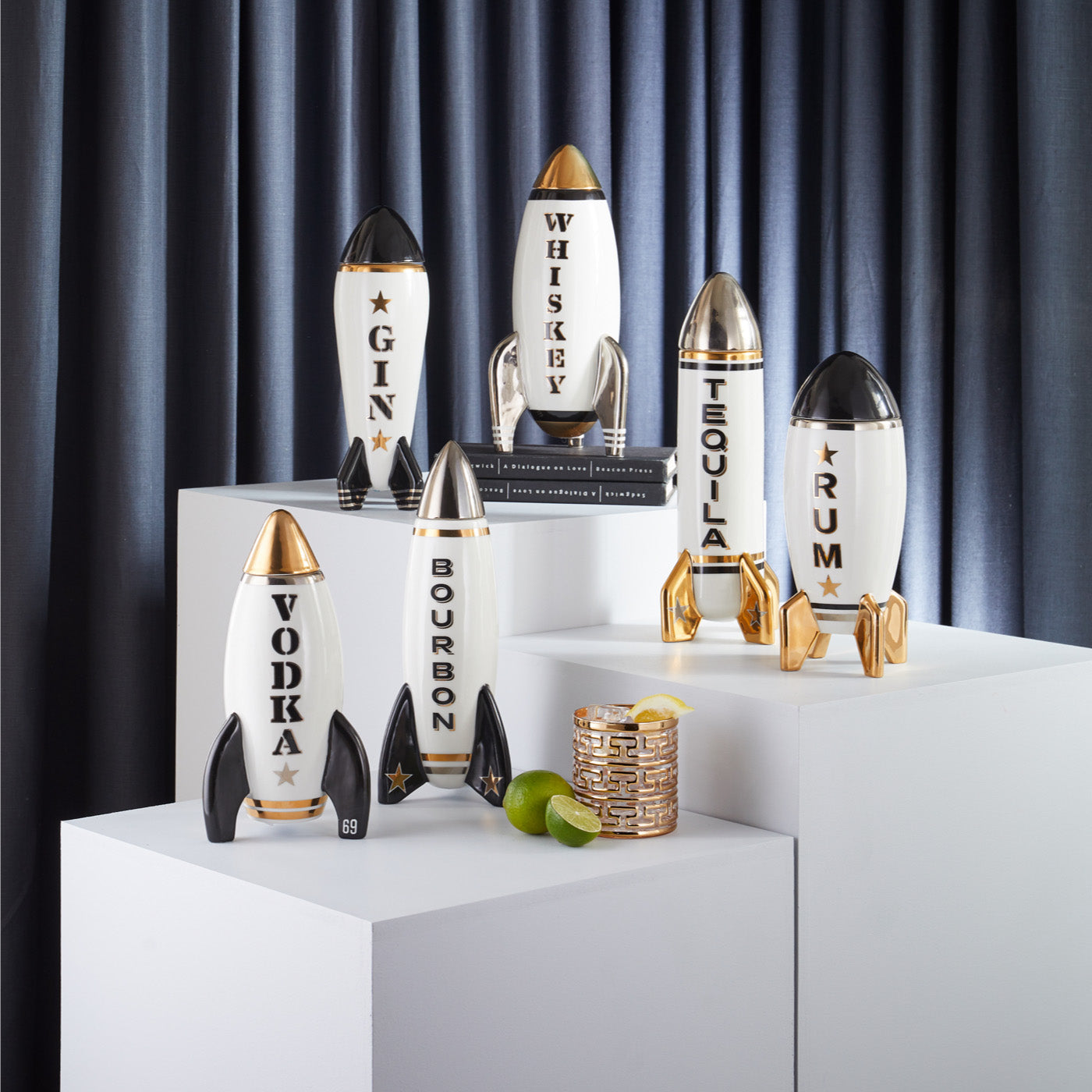 Rocket Bourbon Decanter in Porcelain | Jonathan Adler Rocket Bourbon Decanter in Porcelain | Jonathan Adler