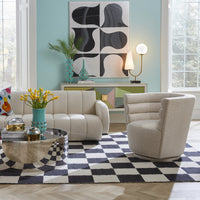 Paule Marrot, Black and White Abstract Series 2 with Danner Chaise