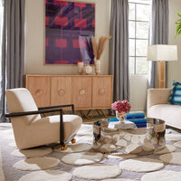 Paule Marrot Fuschia with Claridge Sofa