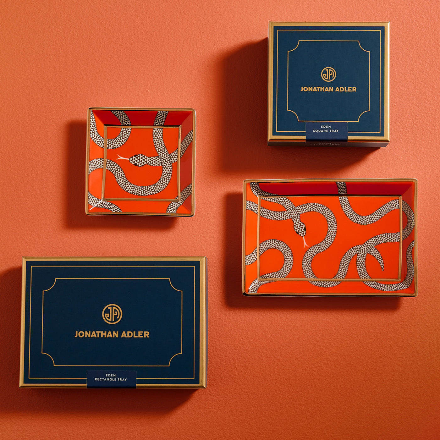 Eden Rectangular Tray in Porcelain | Jonathan Adler