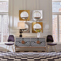 Totem Table Lamp Black Marble