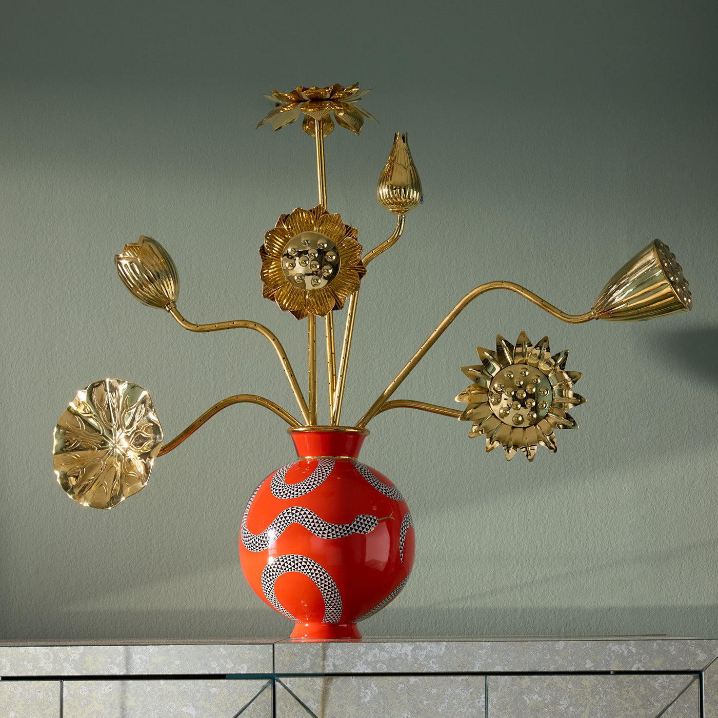 Brass Flowers Bouquet - style shot