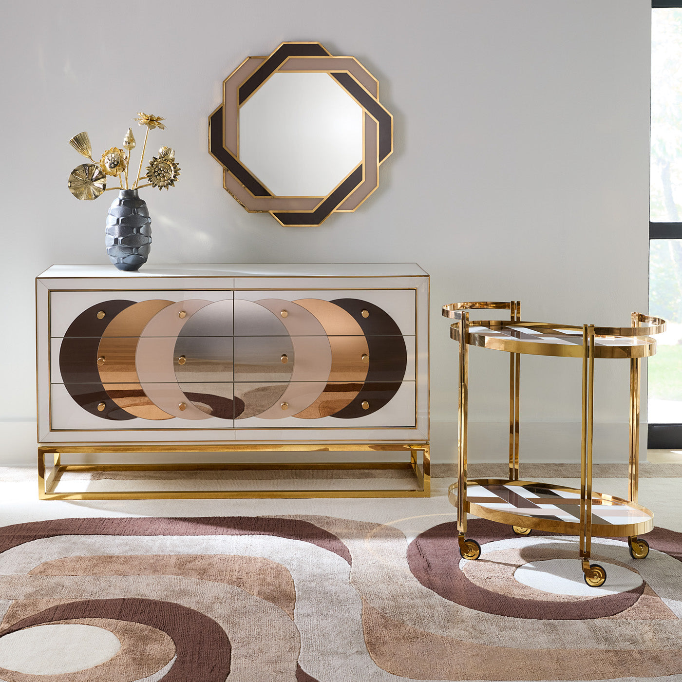 Chambeige Mirror - styled view with chambeige collection