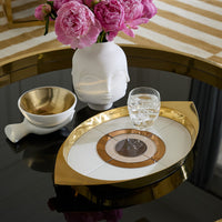 eve accent bowl georgia centerpiece bowl with lemons - styled view