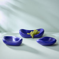 Cobalt Bowls with grapes - angle styled view