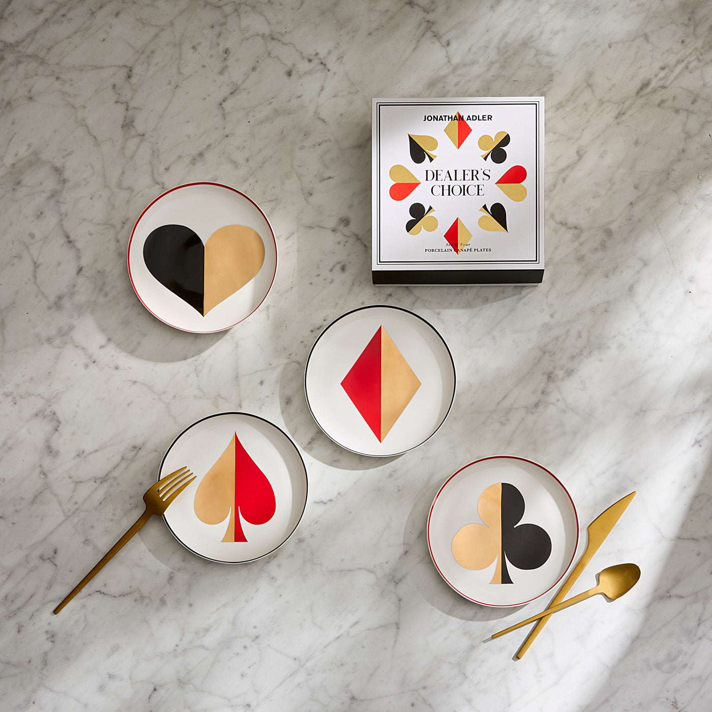 Dealer's Choice Canapé Plate Set - styled view