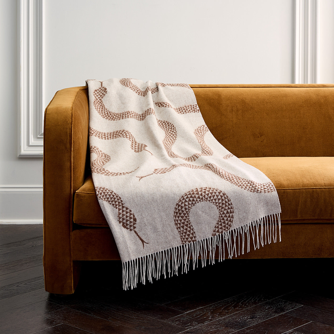 Eden Merino Wool Throw - styled view