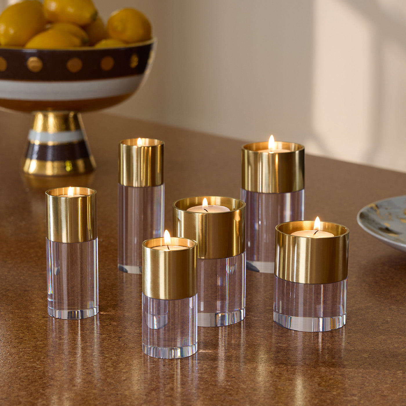 Jacques Candles Holder Clear - styled view