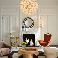 Op Art Mirror with Juliet Arm Chair