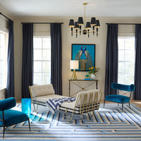 3D Greek Key Flatweave Rug with Kiki Dresser